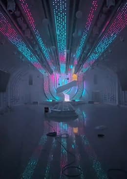 幻彩灯带宴会厅案例